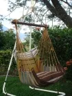Hanging chair set Lazy + Cayo mocca by MacaMex MA-91001 color brown