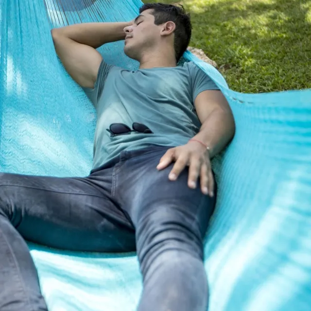 Mexikanische Hängematte Matrimonial hellblau Plus by MacaMex MA-00234 color blue