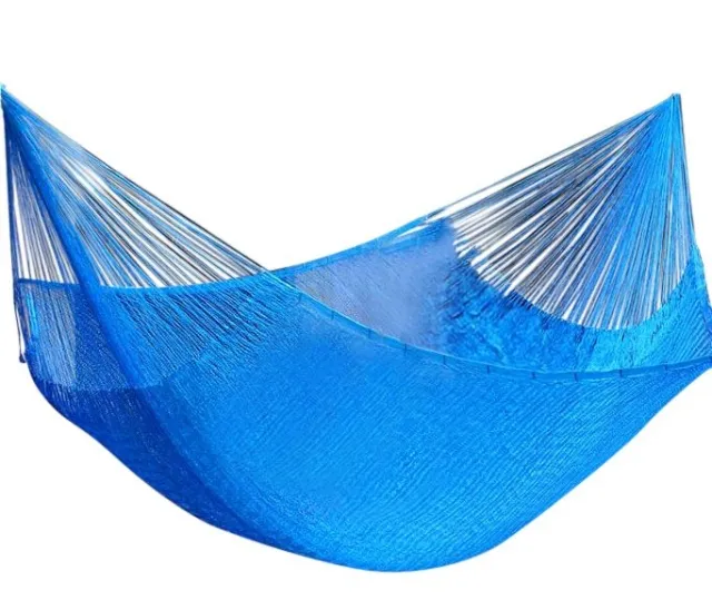 Mexican Net Hammock - Double Cielo Plus by MacaMex MA-00224 color blue