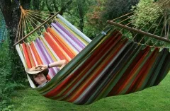 Caribe Grande Rica Costa - Double Bar Hammock Cotton by MacaMex MA-02102 color multicolor