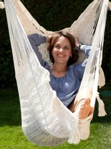 Mexikanischer Hängestuhl Deluxe natur Baumwolle