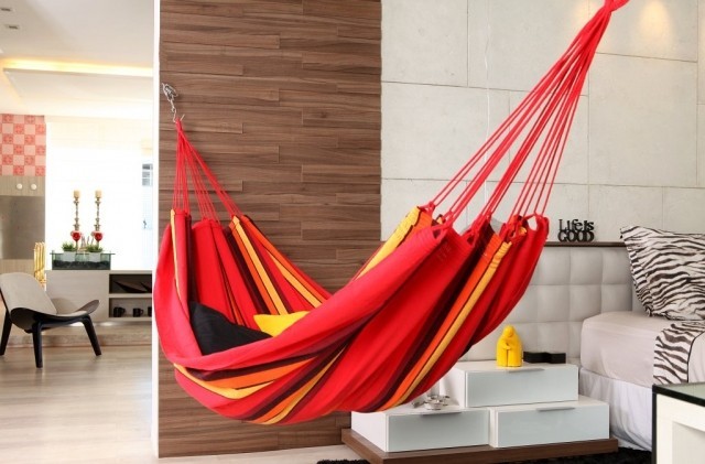 Brasil Comfort Premium Corazon Doppelhängematte by MacaMex MA-01081 color red