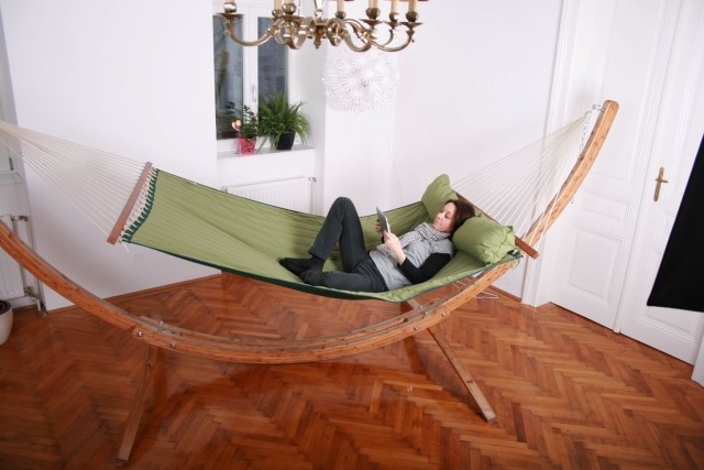 Siesta Grande California Emerald Hammock Set by MacaMex MA-90622 color green