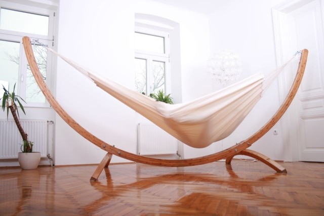 Hammock Set Siesta Grande Deluxe + Brasil Premium Natur by MacaMex MA-90103 color natur / beige