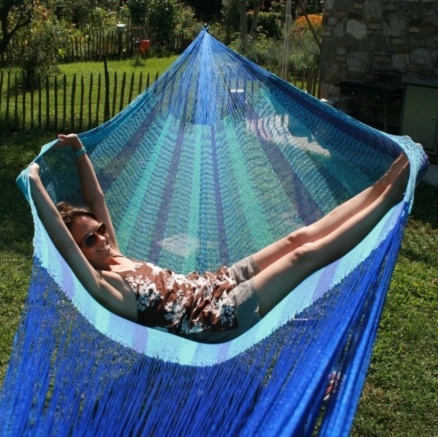 Mexikanische Hängematte Family Caribe plus by MacaMex MA-00247 color blau