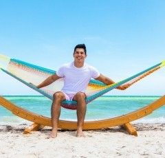 Single hammock grande multicolor by MacaMex MA-00010 color bunt