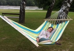 Caribe Grande Beach MacaTex - weatherproof double bar hammock by MacaMex MA-05208 color grün