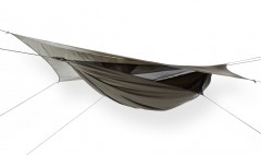 Explorer Asym Classic - outdoor hammock  with snap tight entry by Hennessy Hammocks MA-02009 color braun