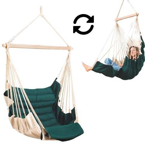 SoftChair  Hängesitz grün-creme  wetterfest (FSC™ certified) by MacaMex MA-11503 color grün