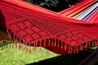 Brasil Comfort Verano Macrame Doppelhängematte by MacaMex MA-01052 color red