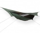 Expedition Asym ZIP travel hammock with mosquito net and rain fly by Hennessy Hammocks MA-02074 color green